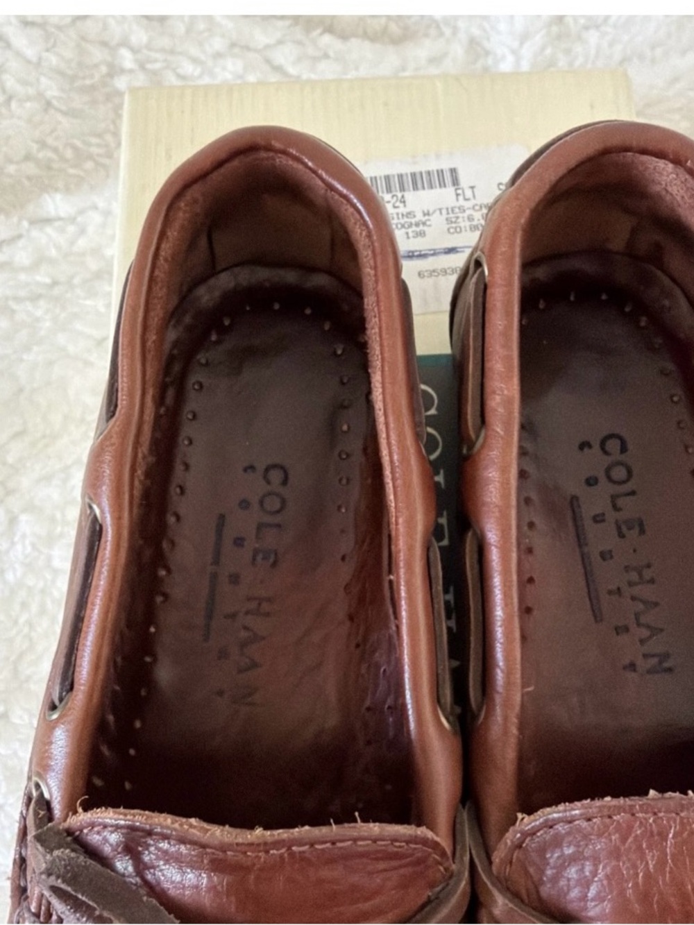 Cole Haan Brown Leather Moccasin Loafers - Picture 3 of 8